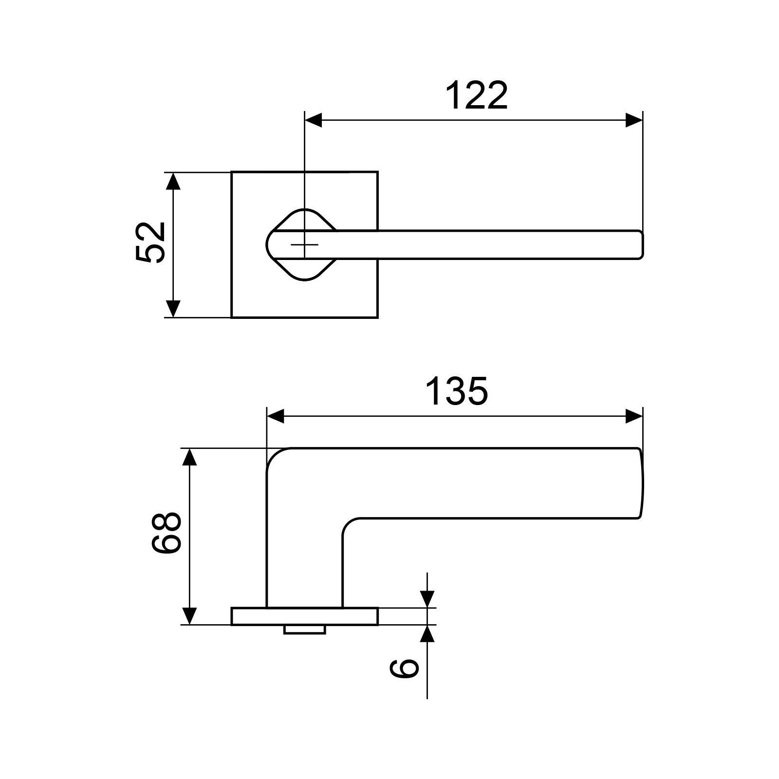 АЛЛЮР АРТ  "ТИНА" SC+L45-8 SC (8890/S45) матовый хром Комплект ручка и защелка (20)