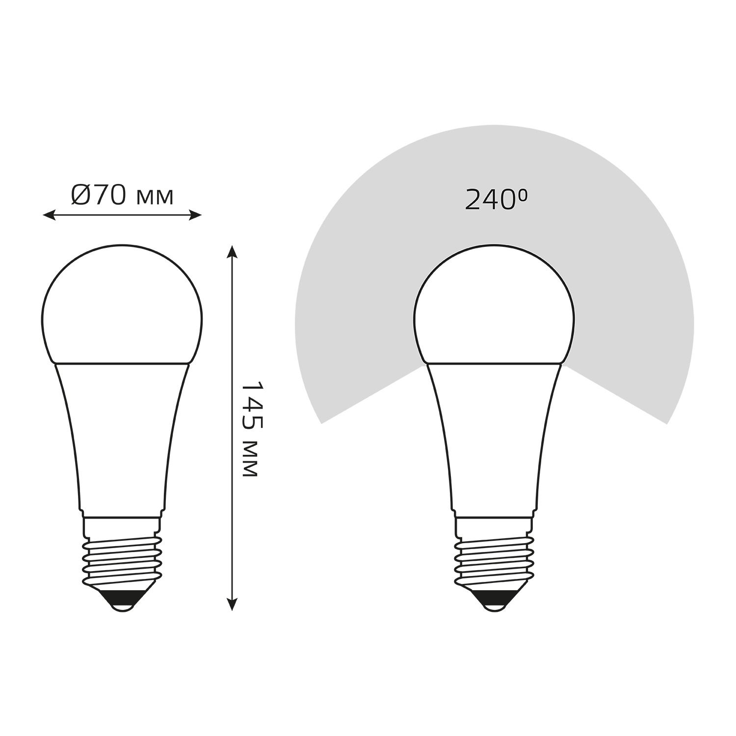 Лампа светодиодная LED 30 Вт 2320 лм 3000К AC180-240В E27 А67 (груша) теплая Elementary