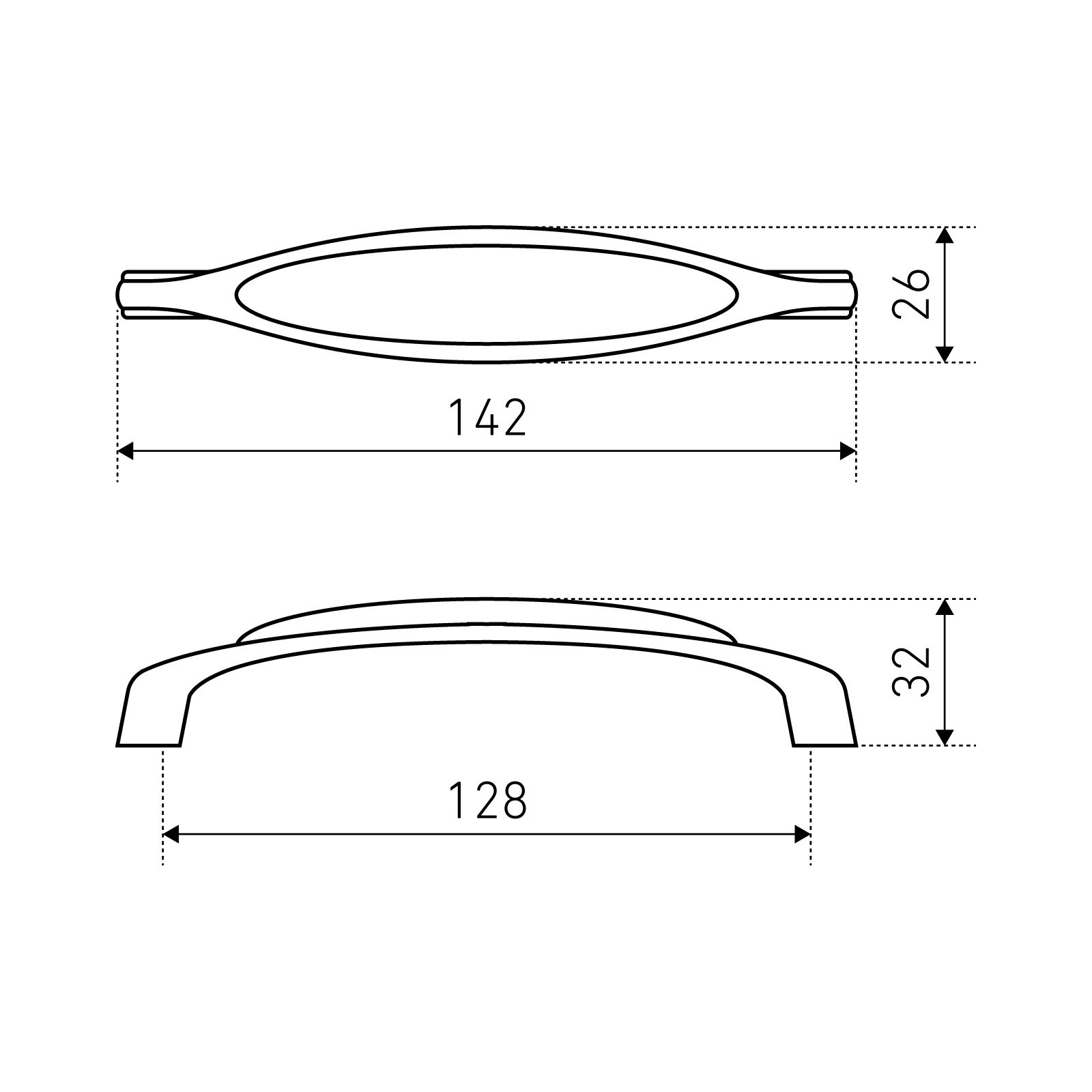 StahlBuro C0003-128 2шт., AS состаренное серебро. Ручка-скоба мебельная (10, 100)