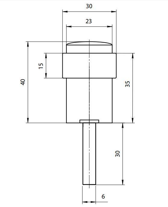 Апекс DS-0014-GRF графит ограничитель дверной (300,10)