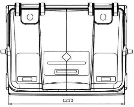 Крышка пластиковая для евроконтейнера 1100 л