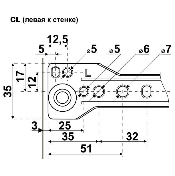 StahlBuro направляющие роликовые (2шт.) 300/0,8 мм черный (25)