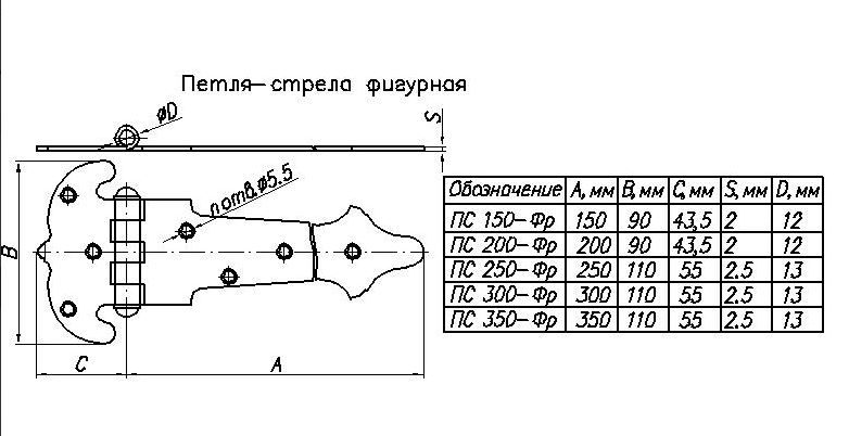 Навес-стрела Н.Новгород ПС-200-SL фигур.черная мат. (10)