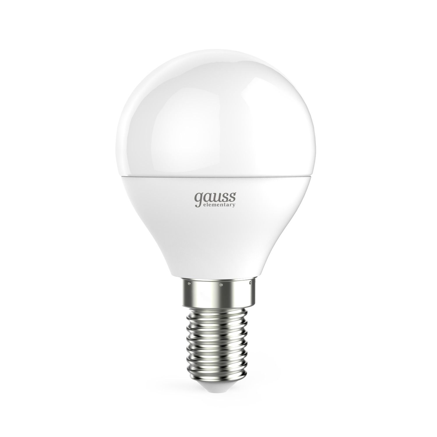 Лампа светодиодная LED 6 Вт 450 лм 4100К AC180-240В E14 шар P45 нейтральный  Elementary Gauss