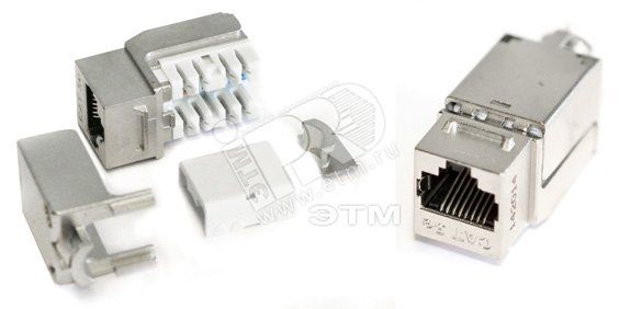 Вставка Keystone Jack RJ-45(8P8C) категория 5e экранированная 110 IDC заделка с помощью NE-TOOL бела