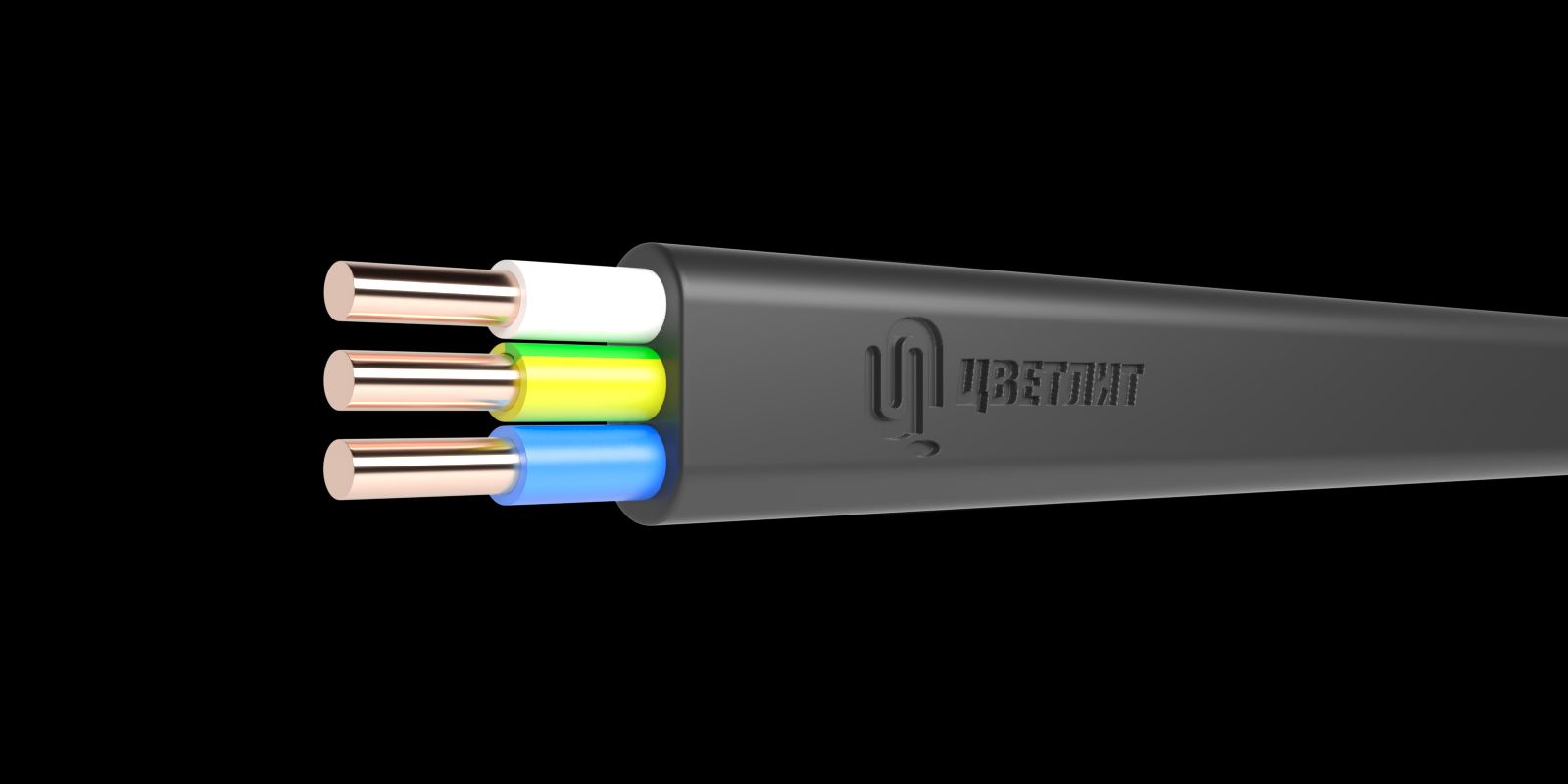 Кабель силовой ВВГ-П нг(А)-FRLSLTx 3х1.5 ок-0.66 черный бухта