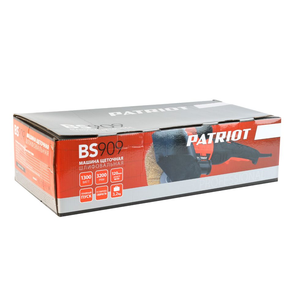 Машина брашировальная PATRIOT BS 909. 1300 Вт,  120 мм