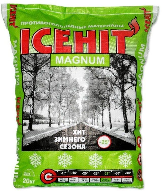 Противогололедный реагент ICEHIT Magnum -25C, 20 кг