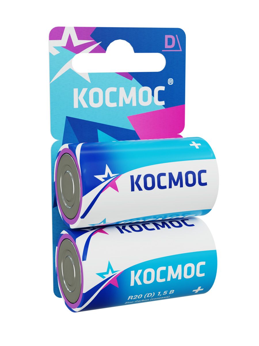 Батарейка  R20 (D) 1.5V Zinc carbon 2BL