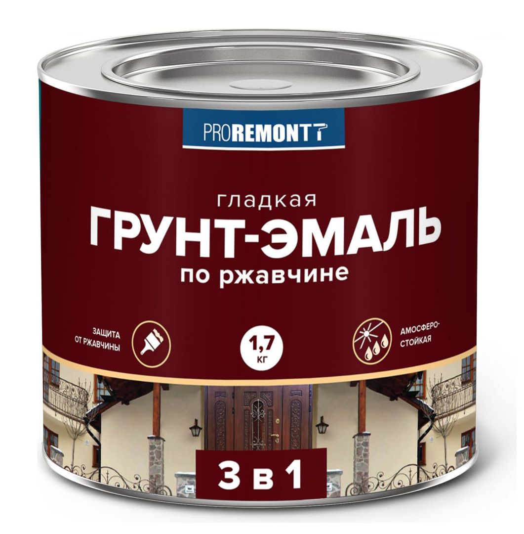 Грунт-эмаль 3 в 1 PROREMONTT Белая 1,7 кг