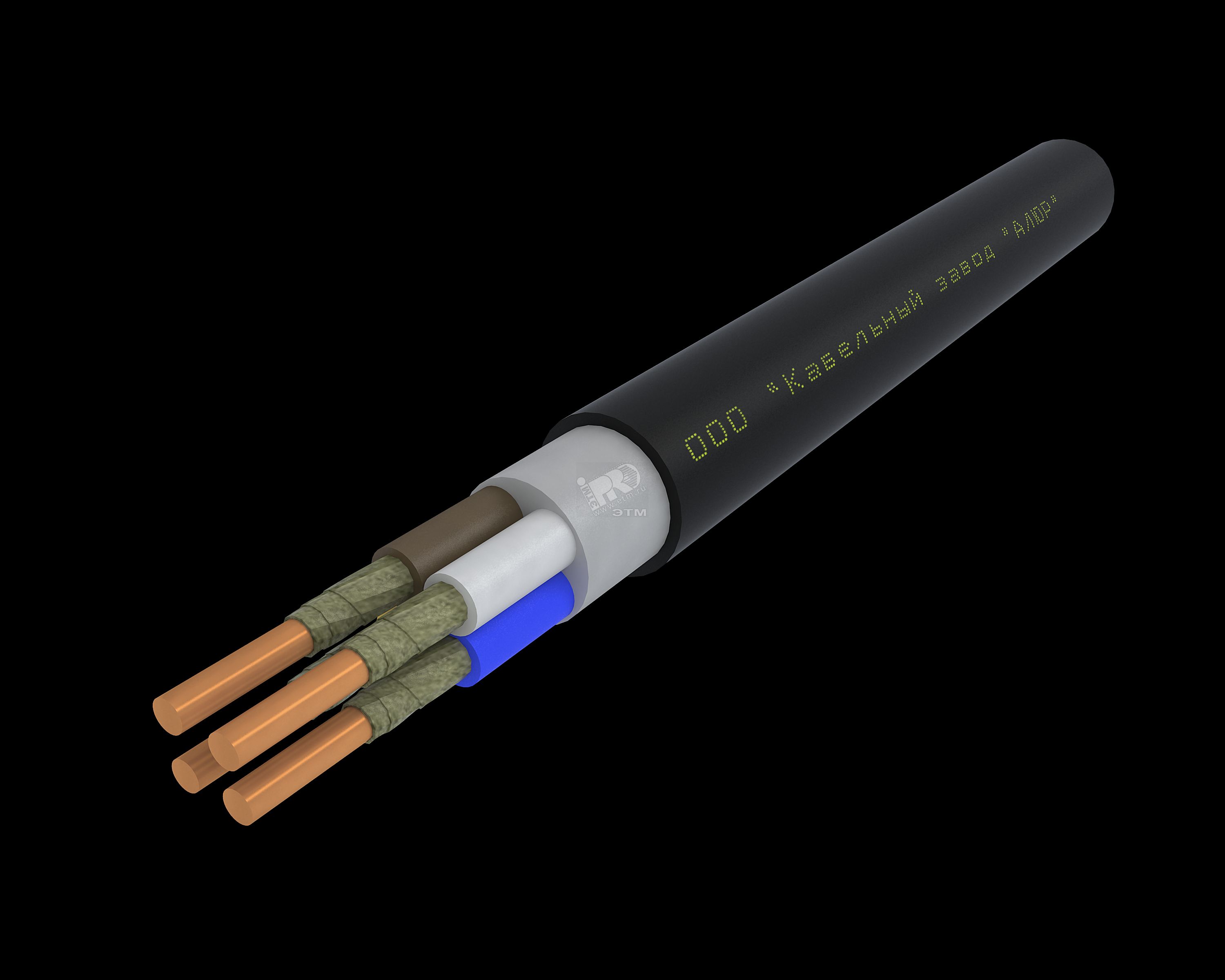 Кабель силовой ППГнг(А)-FRHF 4х4ок(N)-0.66 однопроволочный (барабан)