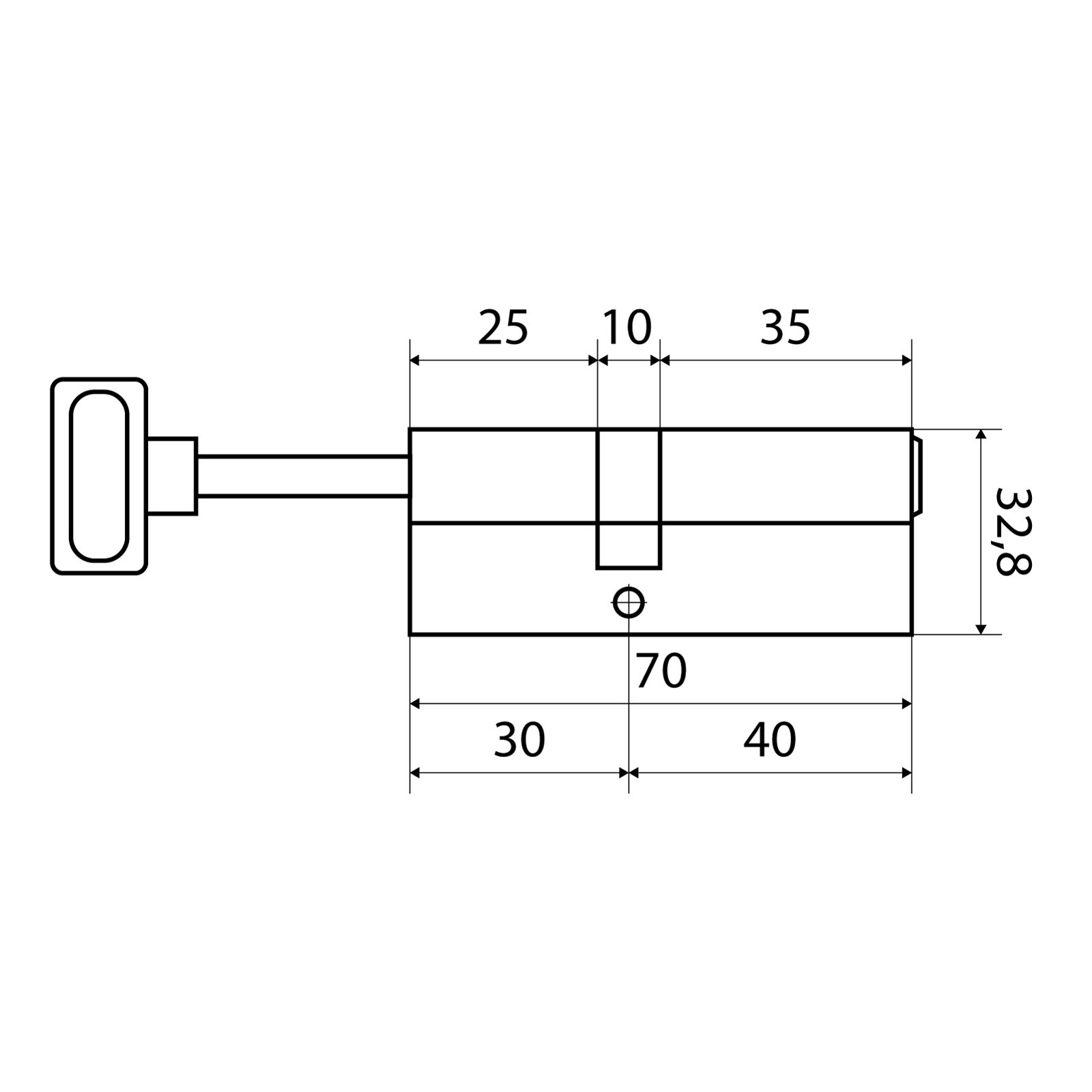 Стандарт MAX 70 S (40x30S) SN 5кл перф.ключ/шток Цилиндровый механизм(80,10)