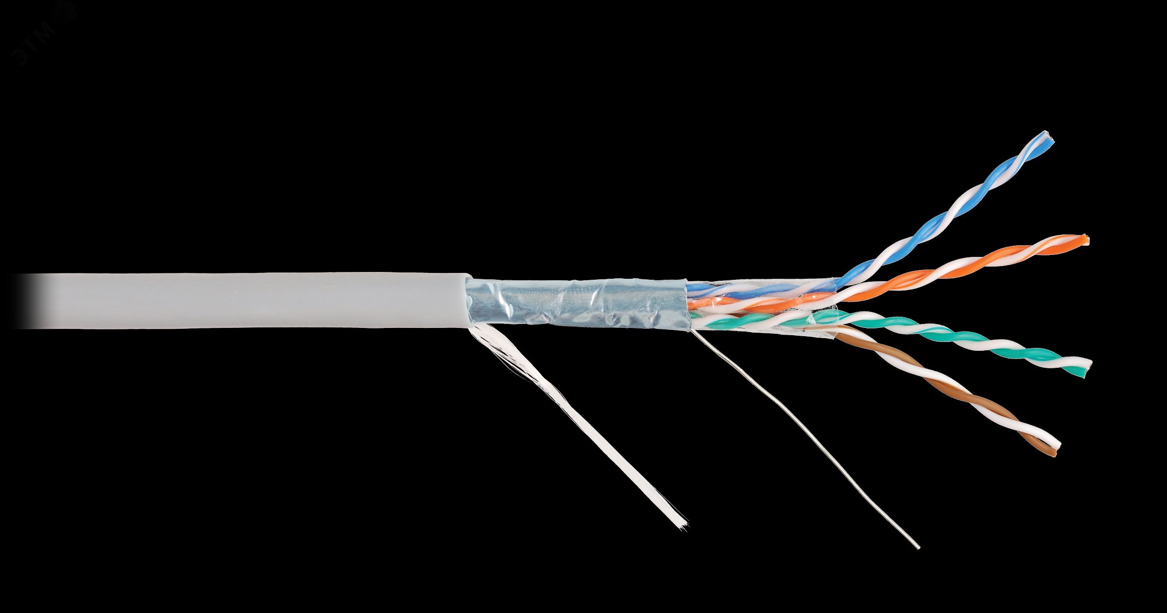 Витая пара СORDLINE F/UTP 4 пары 5e Сu одж.       24AWG(0,51мм) вн.PVC сер.305м