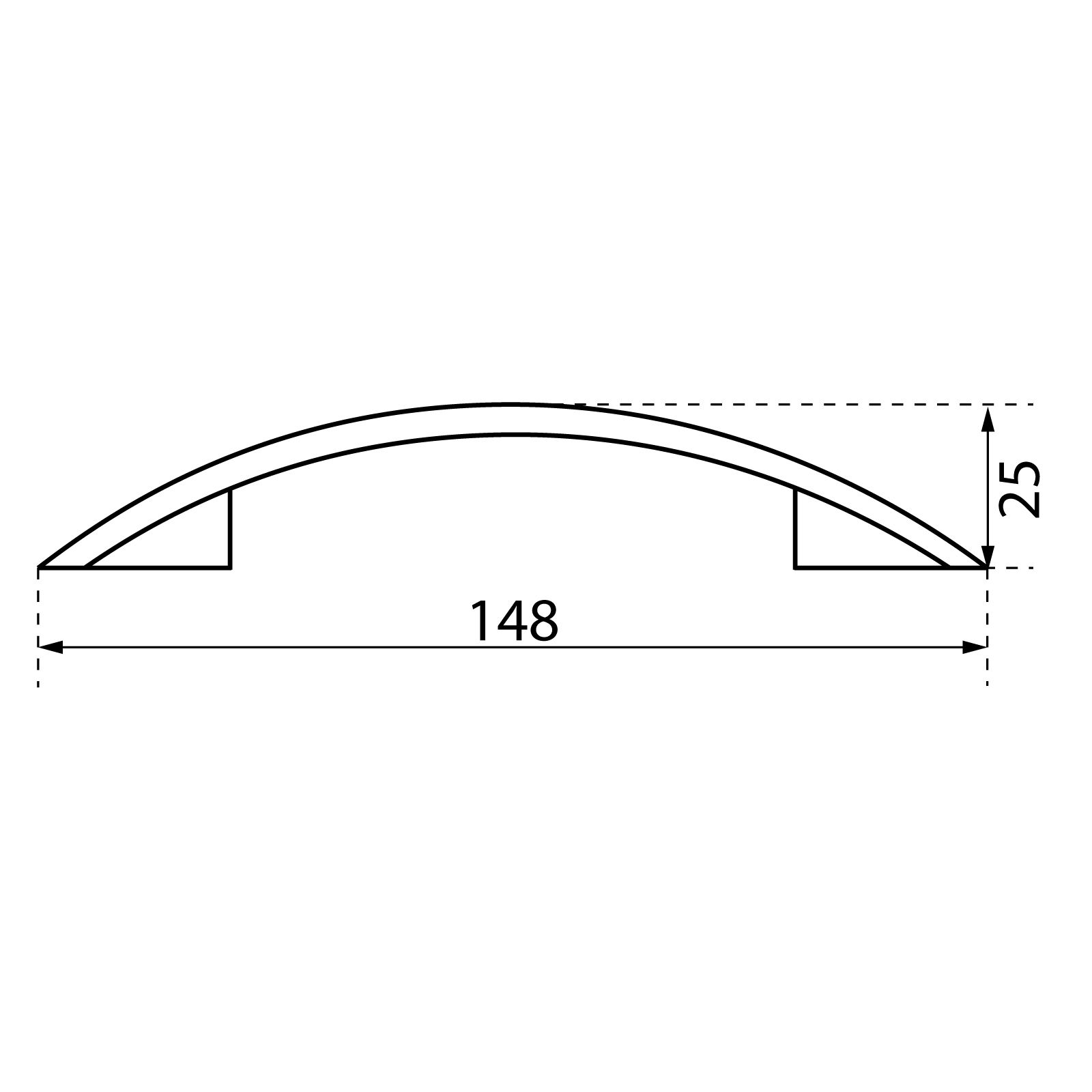 StahlBuro P100-96 2шт.,  KOD дерево. Ручка-скоба мебельная (35, 350)