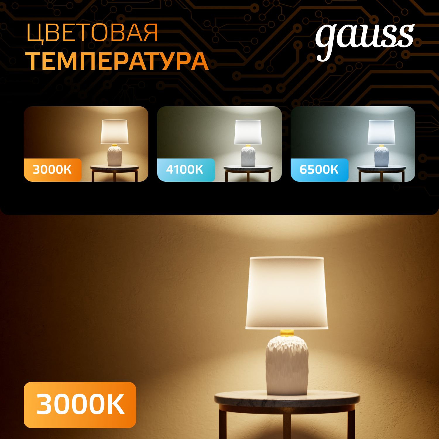 Лампа светодиодная LED 16 Вт 1480 лм 3000К AC150-265В E27 шар G95 теплая Black