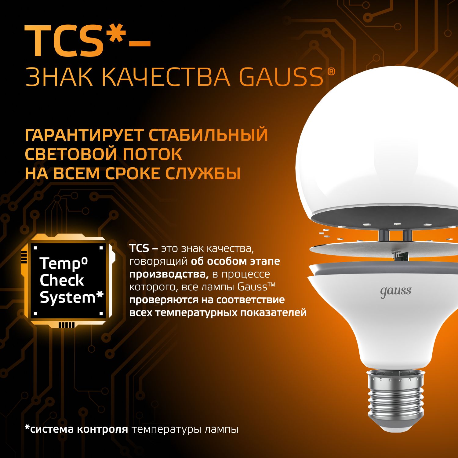 Лампа светодиодная LED 16 Вт 1480 лм 3000К AC150-265В E27 шар G95 теплая Black