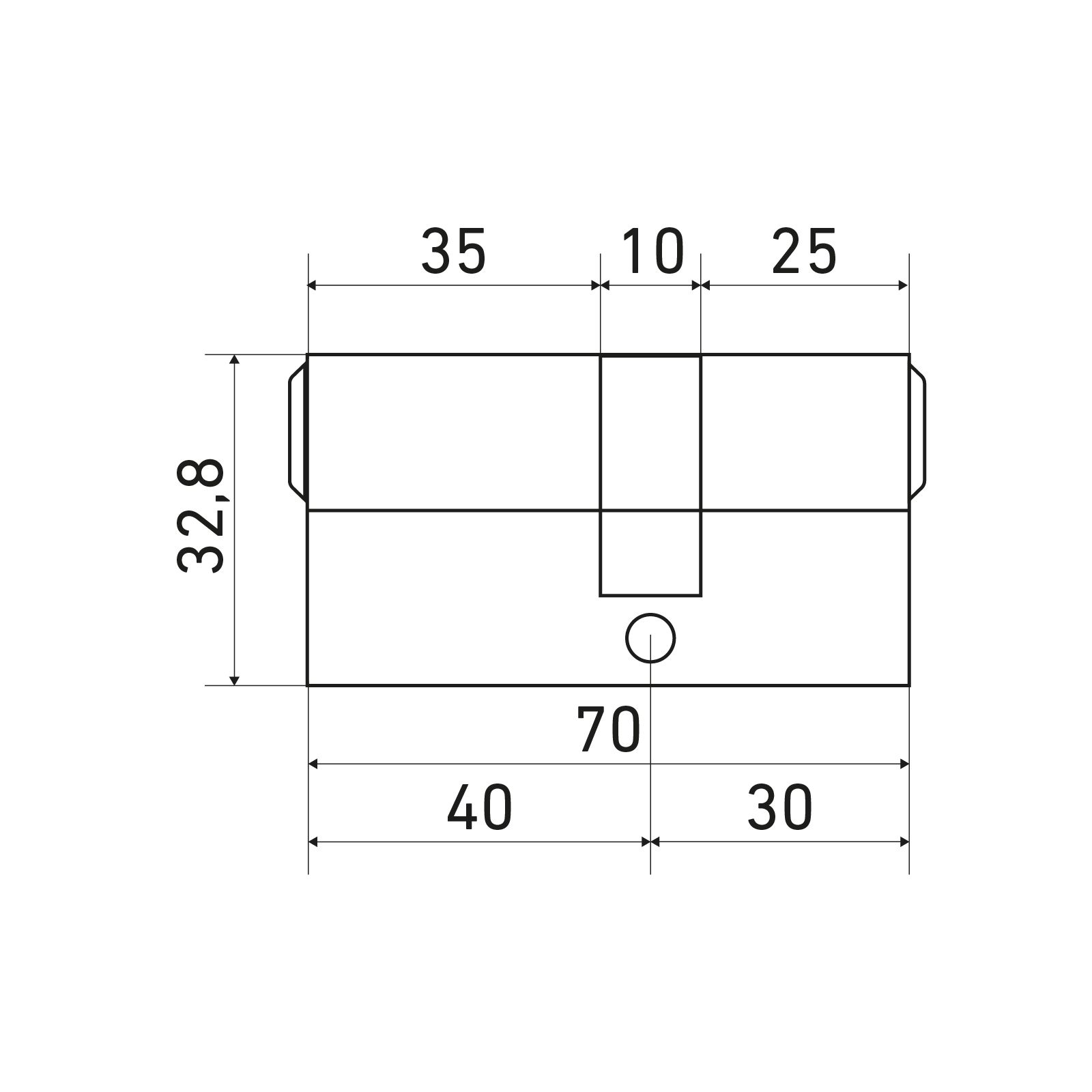 Стандарт MAX 70 (30х40) SN 5кл мат.никель перф.ключ/ключ Цилиндровый механизм (80,10)