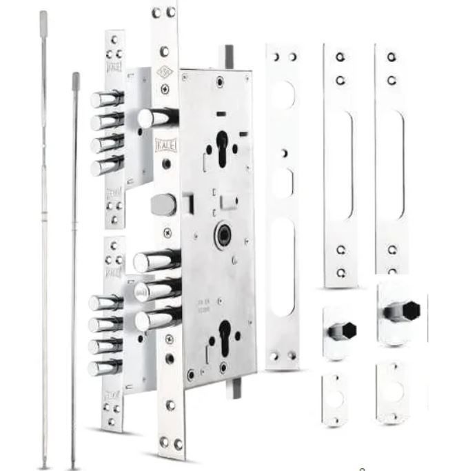 KALE 256 W/B без ц/м никель мультисистем. с комплектом тяг Замок врезной тяж. (4)