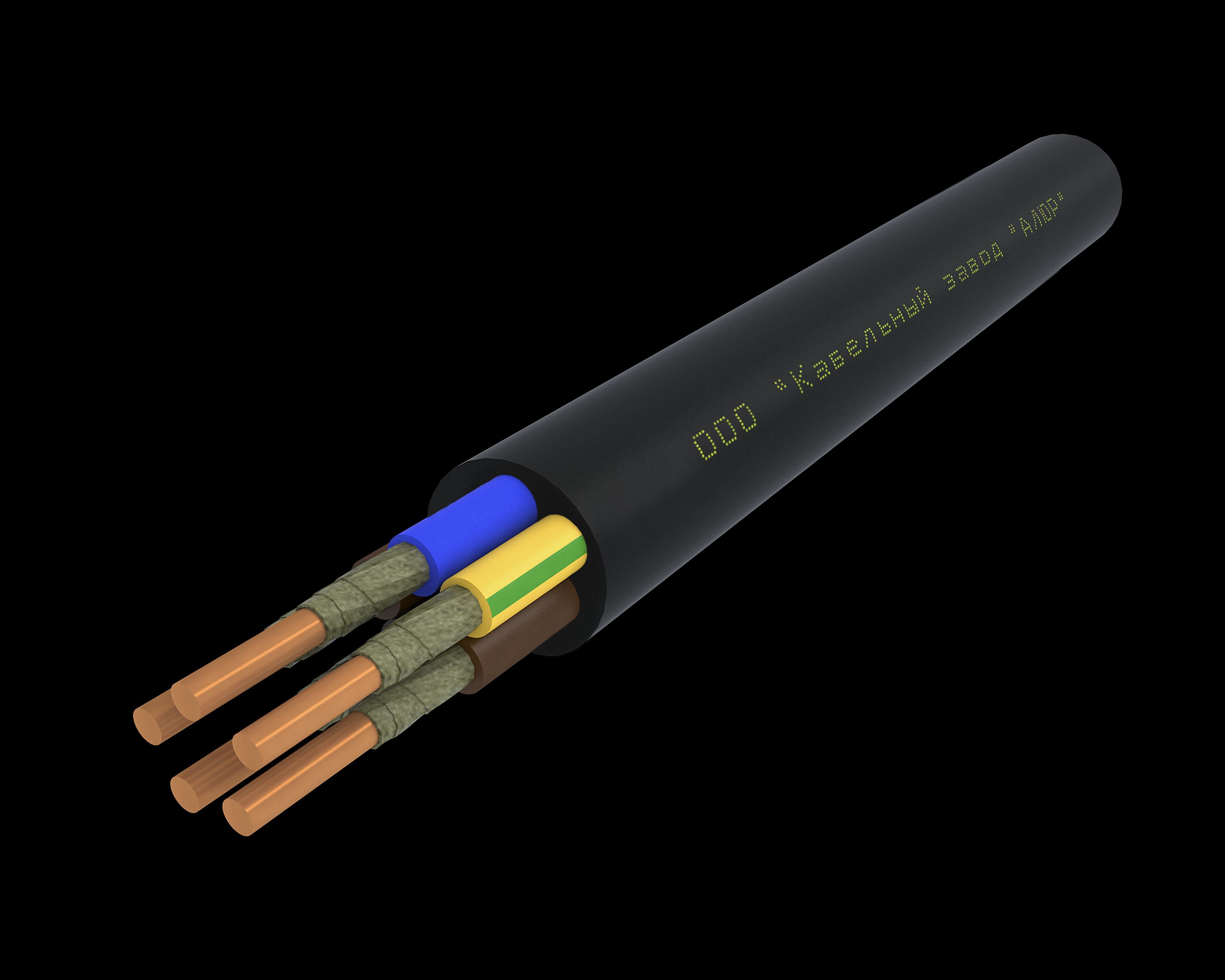 Кабель силовой ВВГнг(А)-FRLS 5х4 (N.PE)-0.66 однопроволочный барабан ТУ завода