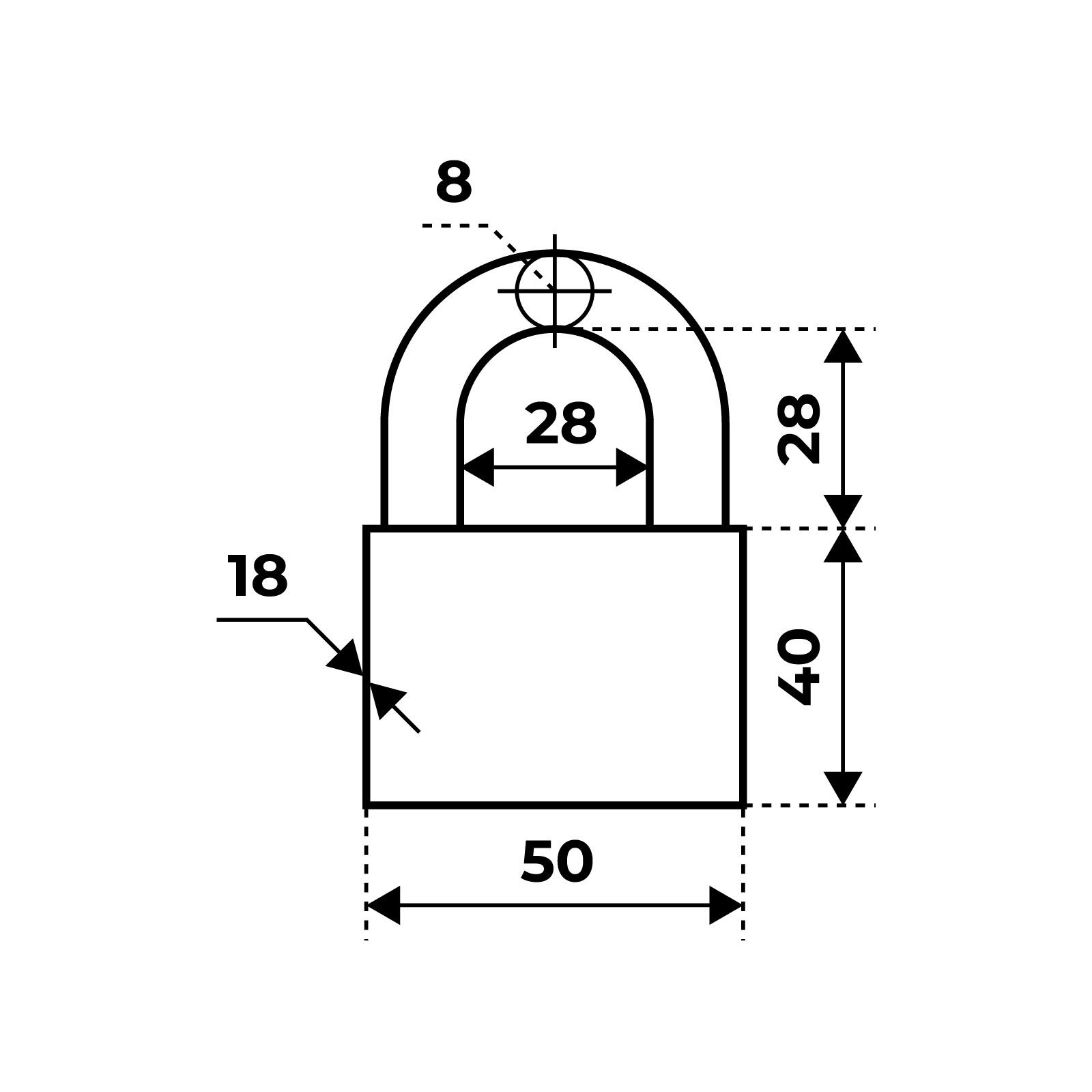 АЛЛЮР ВС1Ч-050 EXTRA d8мм 4кл. Замок навесной (72,12)