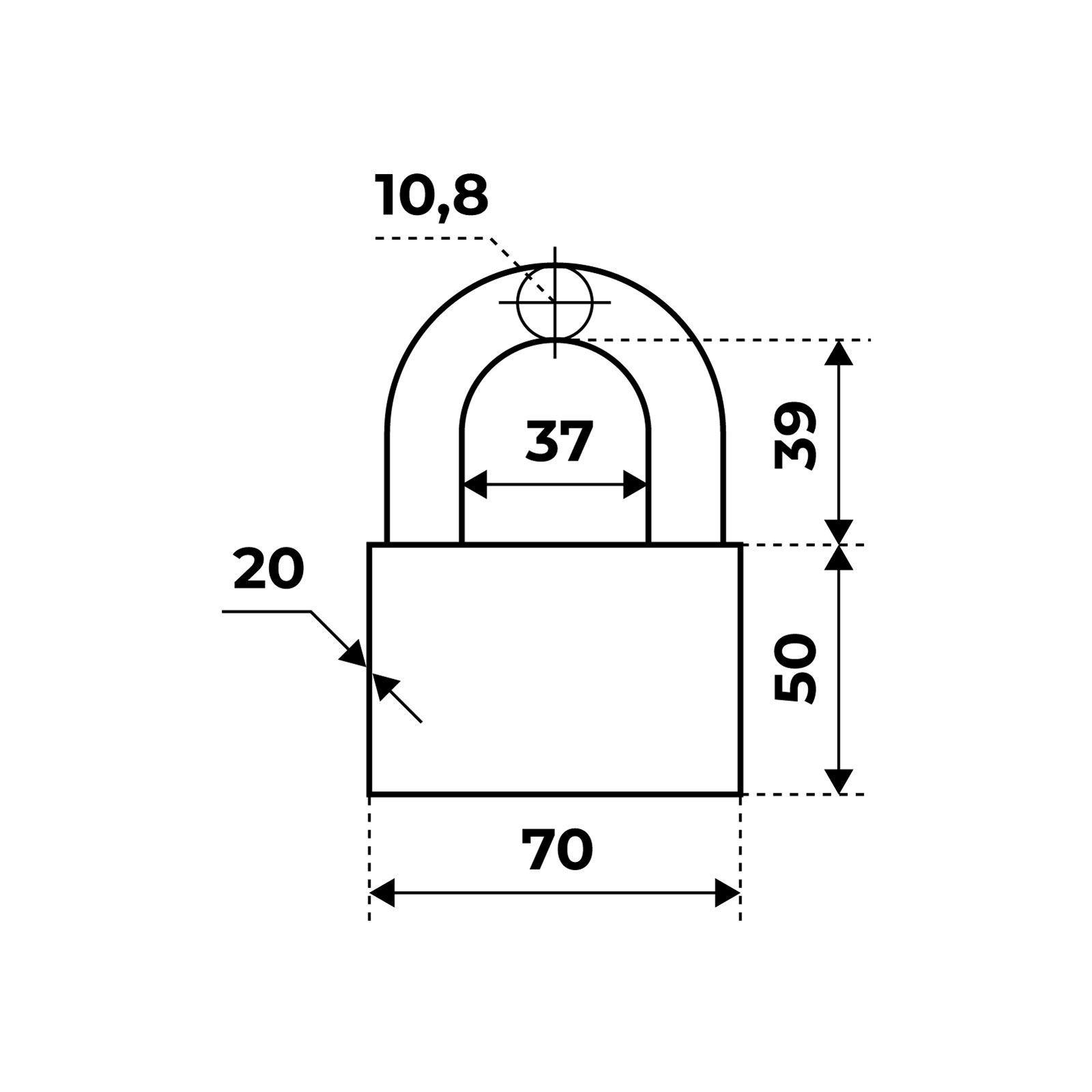 АЛЛЮР ВС1Ч-070 EXTRA d10,8мм 4кл. Замок навесной (24,12)