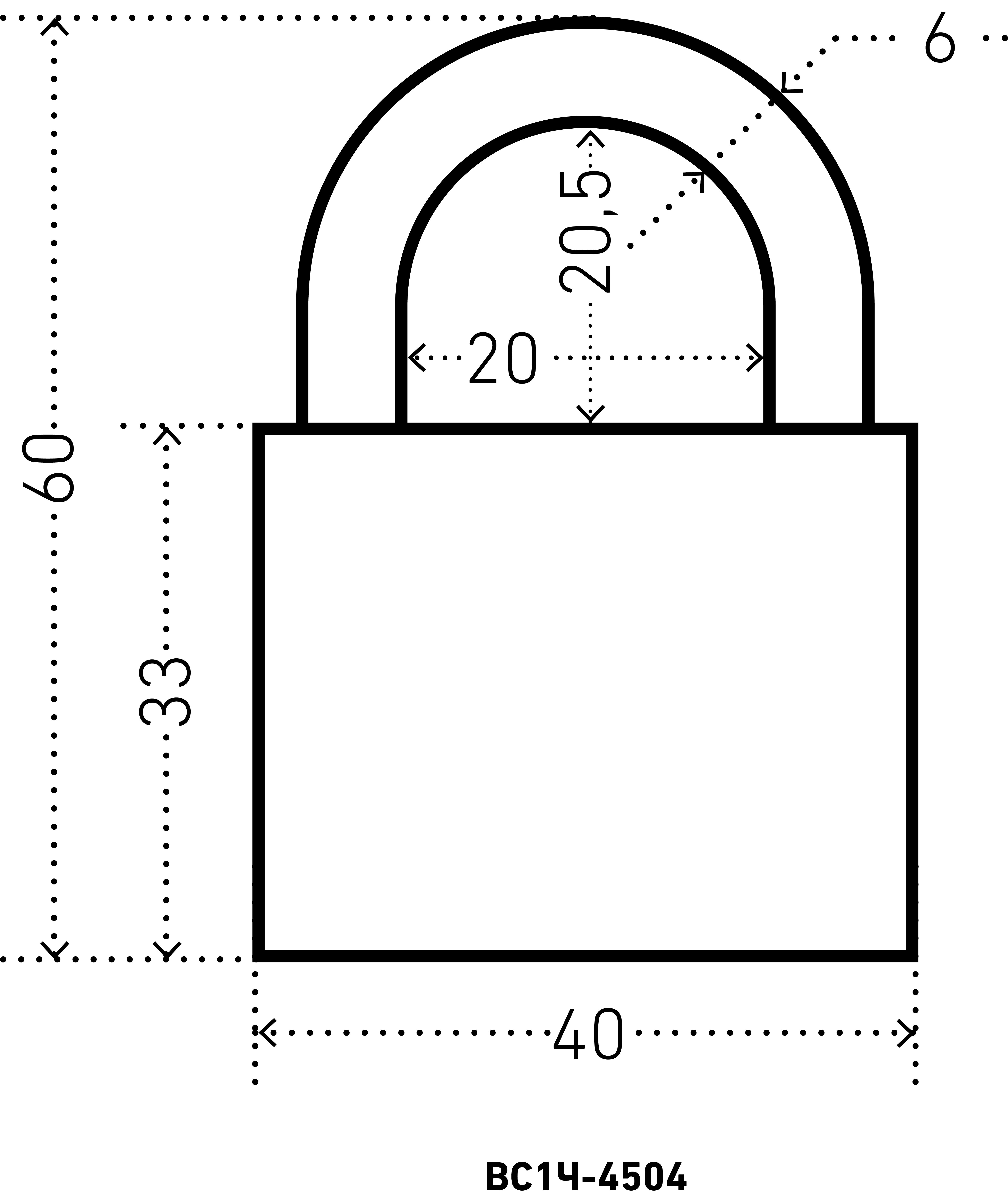 АЛЛЮР ВС1Ч-4504 d6мм 5кл. Замок навесной (96,12!!!)