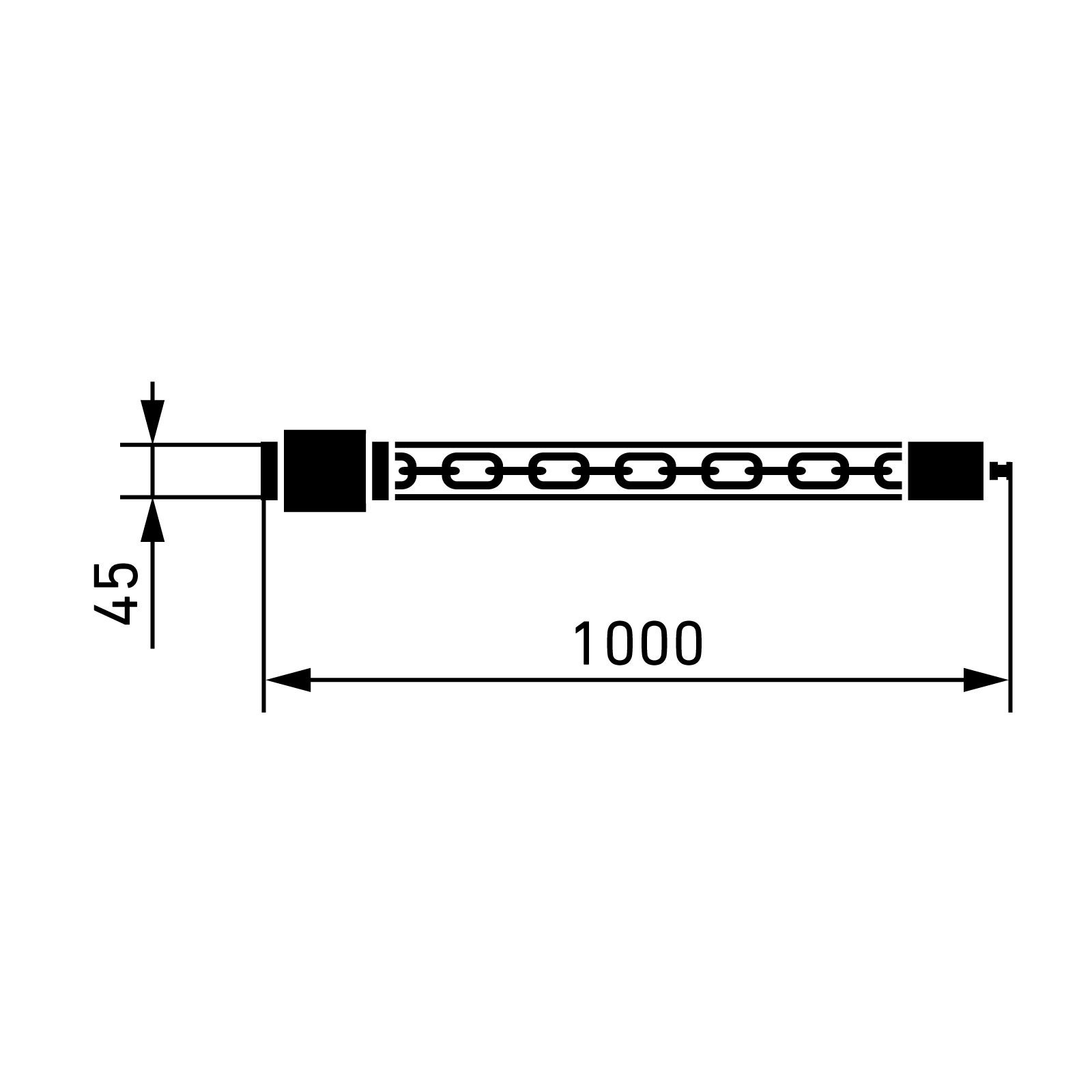 БУЛАТ ВС 620Ц (d6*1000) ЧЕРНЫЙ с цепью Замок навесной (6) (30,15)