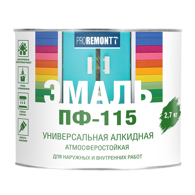 Эмаль ПФ-115 PROREMONTT Белая матовая 2,7 кг