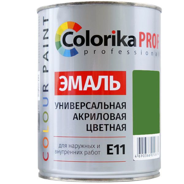 Эмаль универсальная Colorika Prof акриловая Салатовая 0,9 л