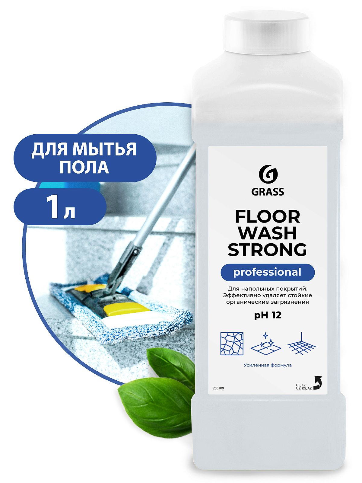 Средство для пола 1 л Grass Floor wash strong щелочное