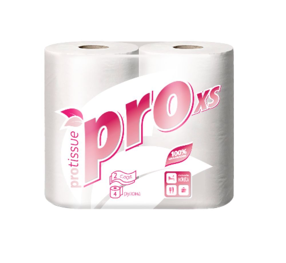 Туалетная бумага PROtissue PRO XS 2-х слойная 4 рулона по 18 м С177