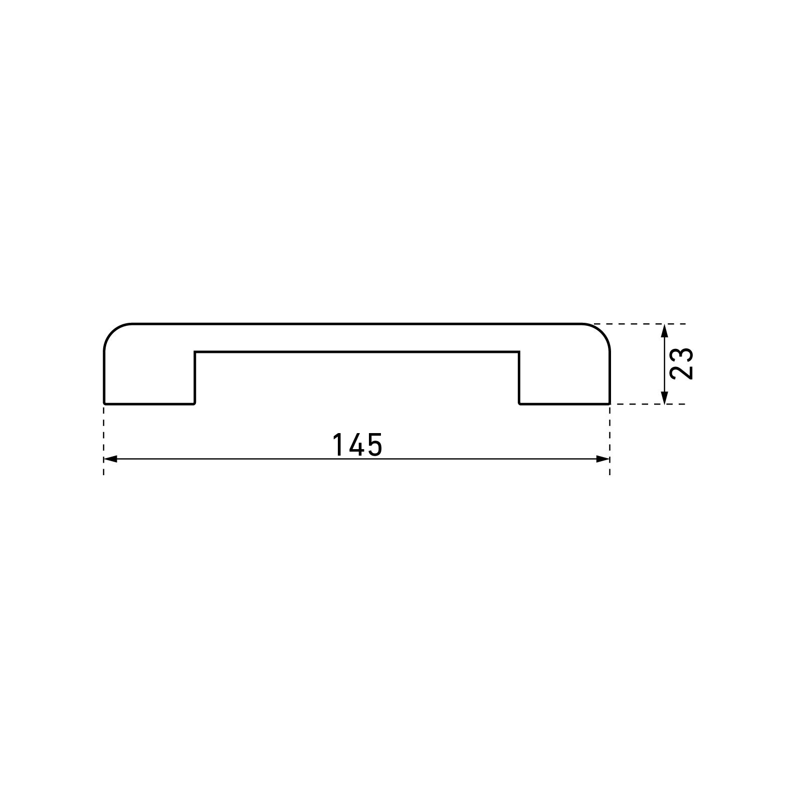 StahlBuro A300-128 2шт., W матовый белый. Ручка-скоба мебельная (15, 150)